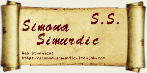 Simona Simurdić vizit kartica